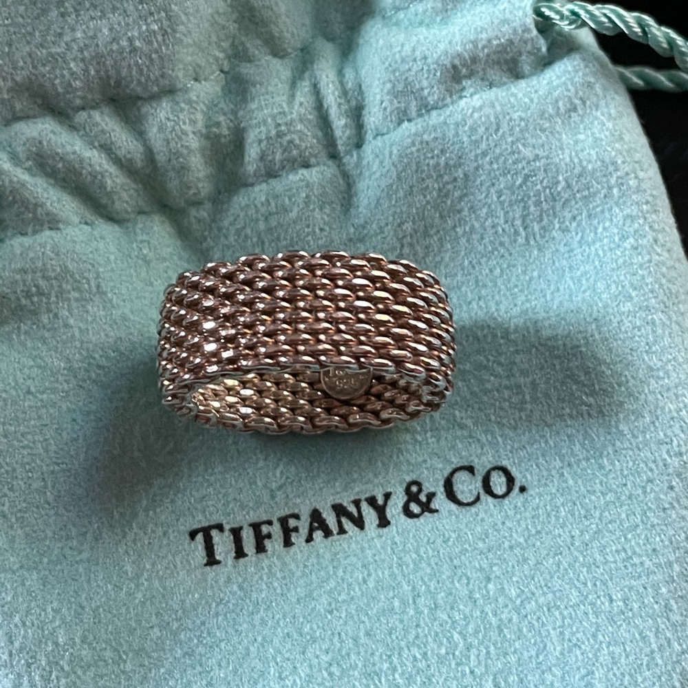 Tiffany & co. Somerset mesh ring.